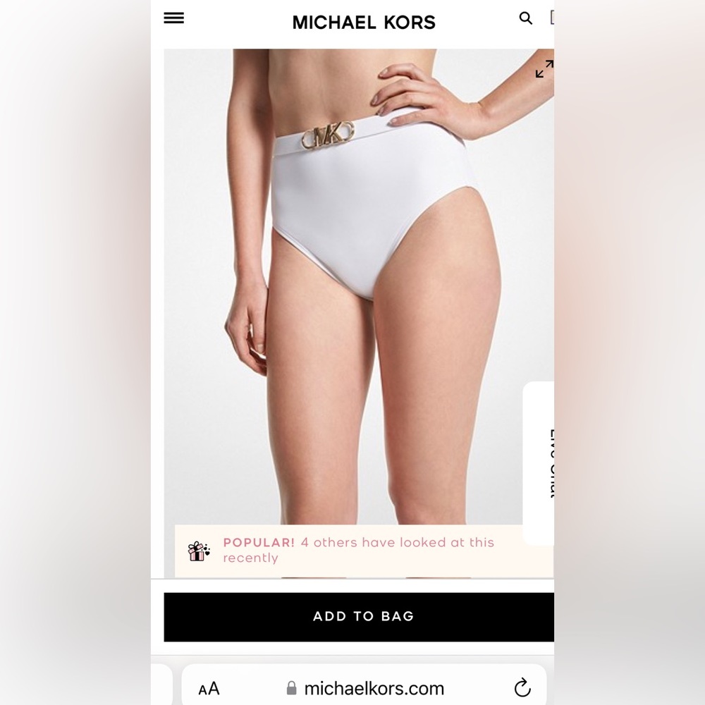 Brand NEW Michael Kors bikini bottom with tags attached. Size Small